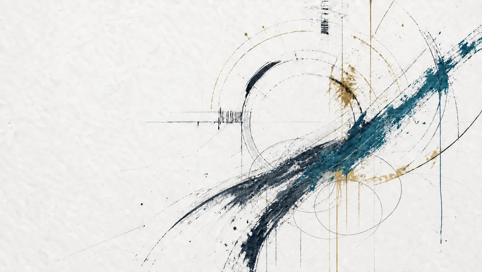 Abstract artwork with motion-inspired lines and brushwork