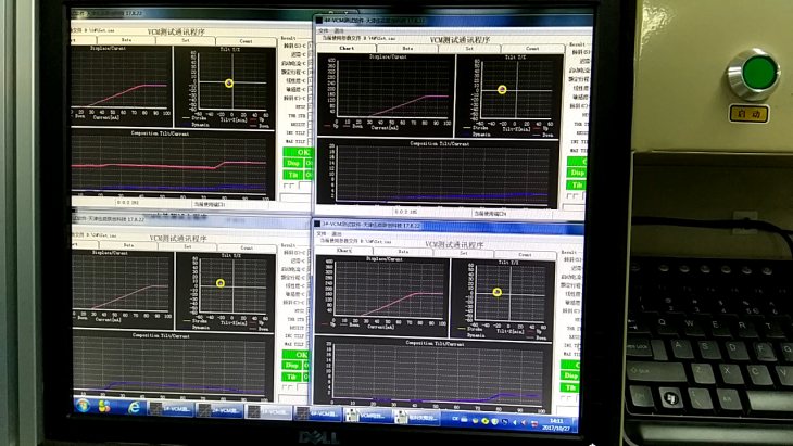 Automated inspection equipment screen